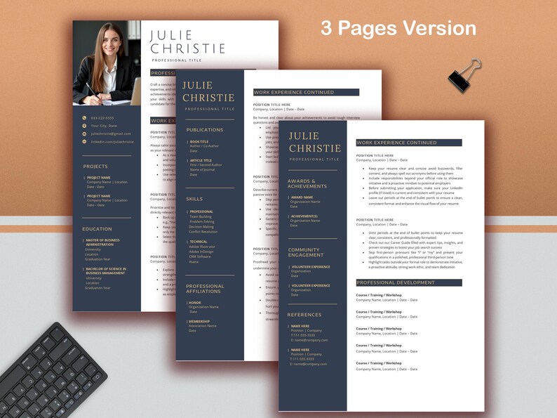 Executive Resume | Professional CV for Manager | Resume Template for Word, Mac Pages | Business Resume Template | Modern Resume Download - Image 3