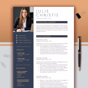 Executive Resume | Professional CV for Manager | Resume Template for Word, Mac Pages | Business Resume Template | Modern Resume Download