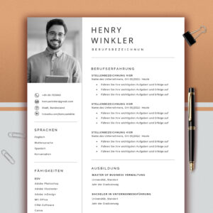 Bewerbungsvorlage, Lebenslauf Vorlage Word, Mac Pages, Moderner Lebenslauf, Anschreiben, Anlagen, Deckblatt, Motivationsschreiben