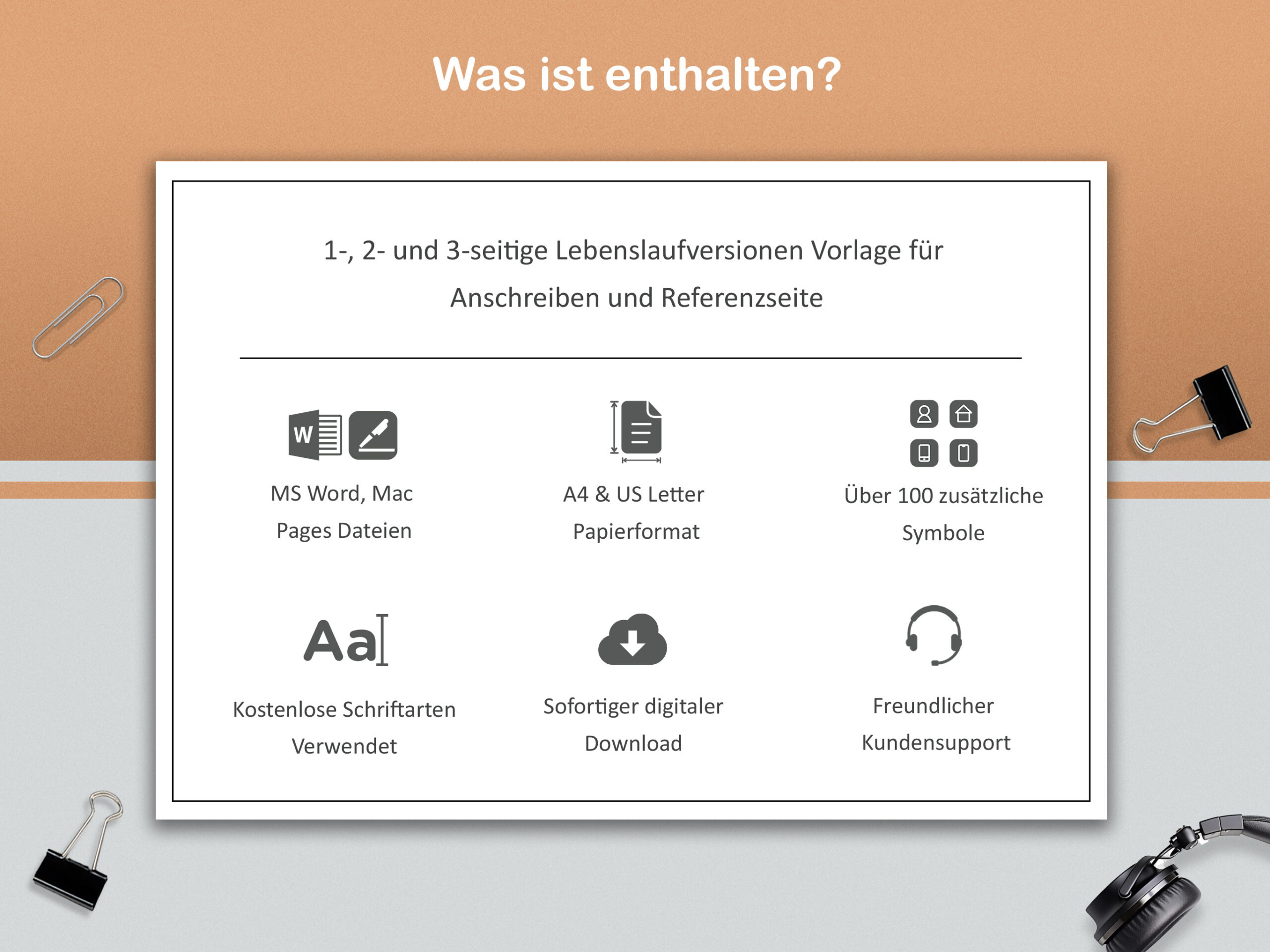 German CV Template, Modern Application with Photo (Word & Pages, Digital Download) - Image 7