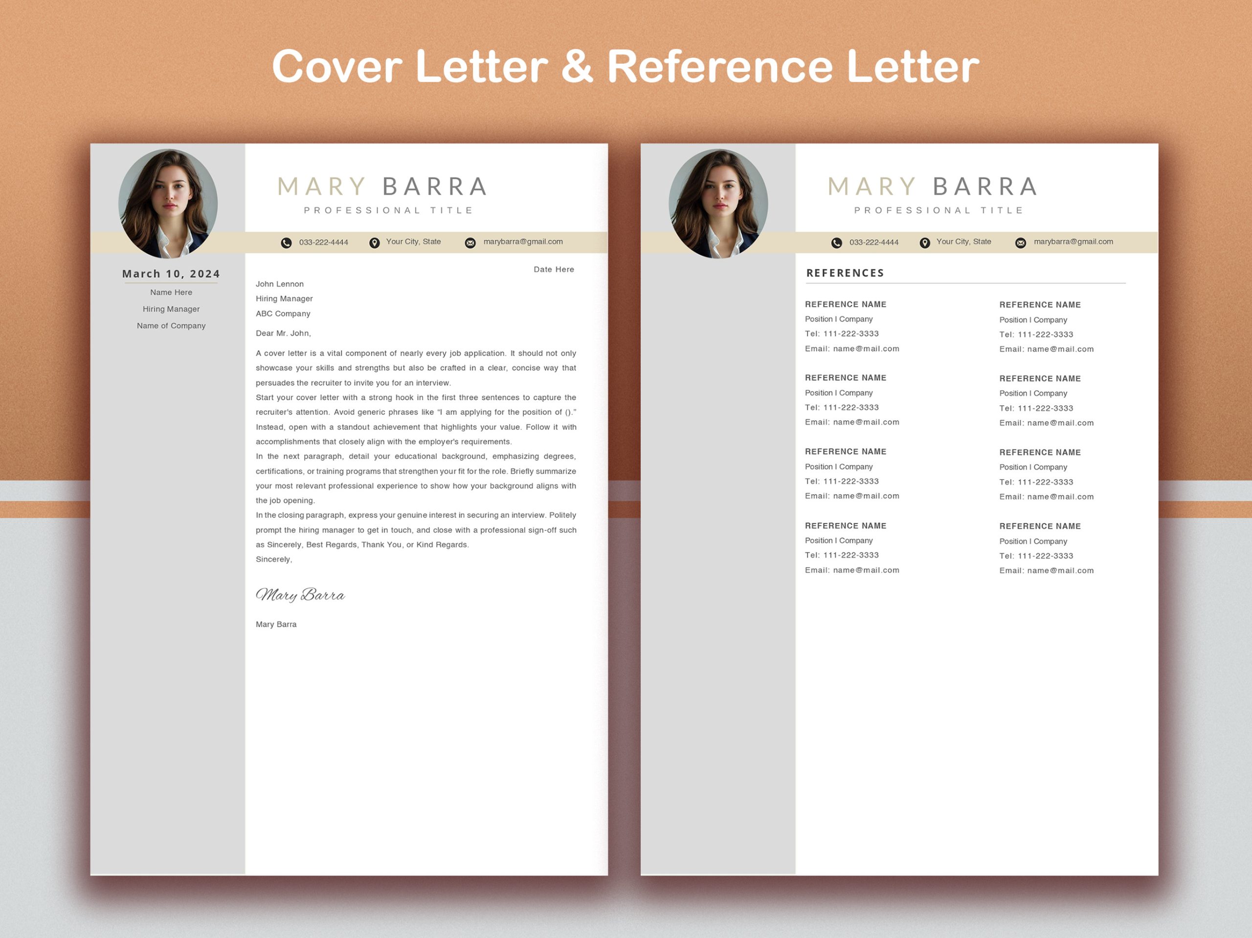 Executive Resume Template | Modern CV Design| Manager Director CV (Digital Download) - Image 4