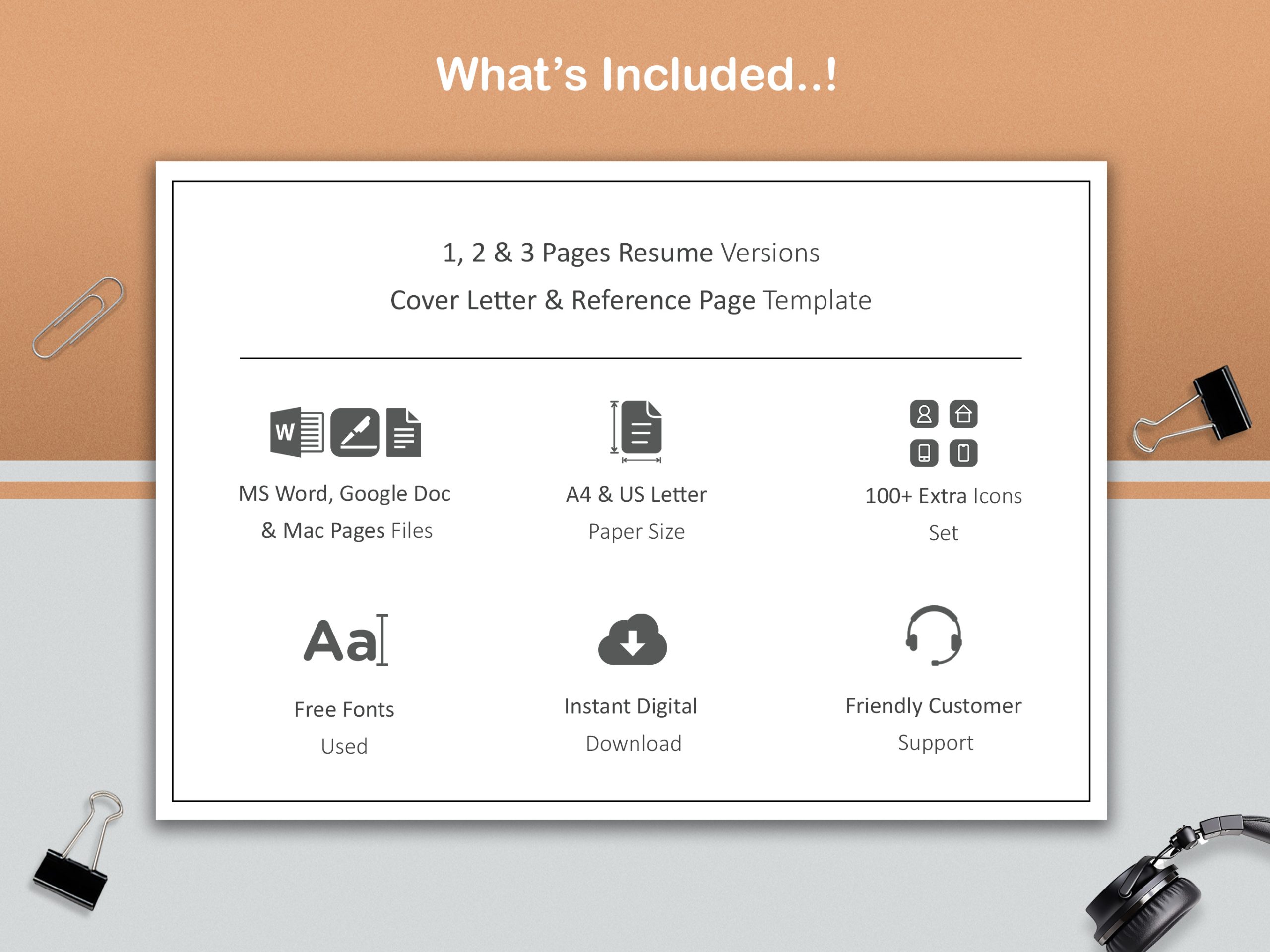 Minimalist Resume Template | Professional CV Template | Word & Apple Pages Resume | Modern Resume | 1 , 2 Page CV | Editable Resume - Image 5